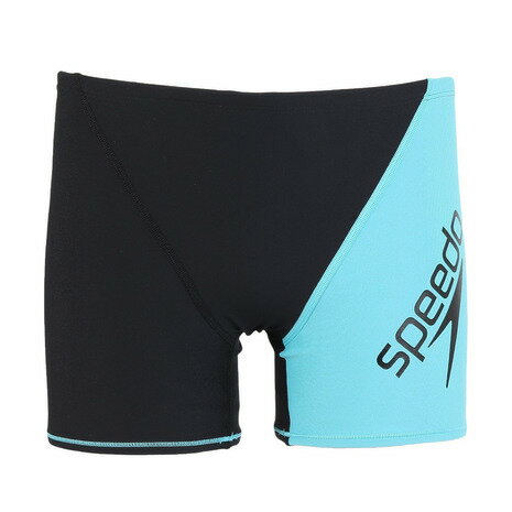 スピード（SPEEDO）（メンズ）競泳水着 水泳 パネルフリージリーターンズハーフボックス 黒×青 ST52303..