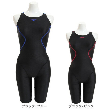 スピード（SPEEDO）（レディース）競泳水着 水泳 フレックスシグマカイセミオープンバックニースキン FINA承認 SCW12303