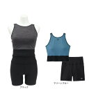 スピード(SPEEDO)(レディース)フィットネス水着 水泳 ミニマム S-LLサイズ SFW22302 上下セット ヨガ トレーニング カップ付き UPF50...