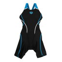 アリーナ(ARENA)(キッズ)競泳水着 ジュニア 女子 水泳 アクアレーシング ハーフスパッツ FINA承認 ARN-2050WJ BKBW