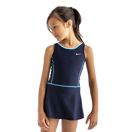 ナイキ（NIKE）（キッズ）スクール水着 ジュニア 女子 水泳 ガールズスカートワンピース 1991002-06 撥水 速乾のサムネイル