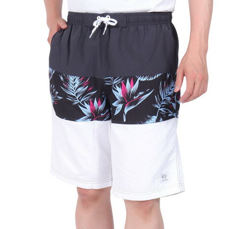 オーシャンパシフィック(Ocean Pacific)(メンズ)水着 サーフパンツ トランクス 切替 インナー付き 514425WHT