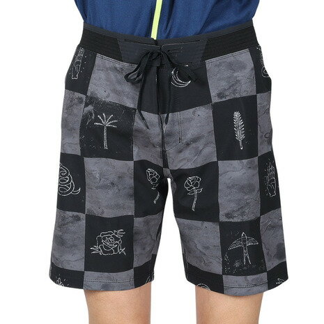 ハーレー（HURLEY）（メンズ）水着 海パン ボードショーツ HRLY P SRFCHK18 AJ9717-010 ブラック