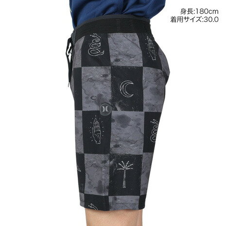 ハーレー（HURLEY）（メンズ）水着 海パン ボードショーツ HRLY P SRFCHK18 AJ9717-010 ブラック