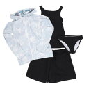 シュリーヌ(Shreanu)(レディース)水着 4点セット ラッシュガード 水陸両用 UVカット 398040TAQ