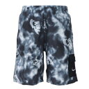 ナイキ(NIKE)(キッズ)水着 水陸両用 ジュニア ボーイズ タイダイ柄 カモフラージュプリント7 ボレーショーツ NESSF794-N054(4)