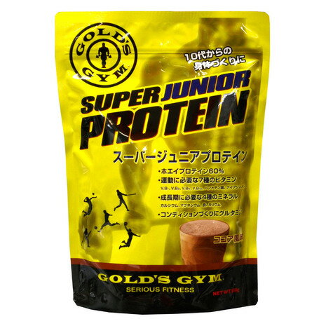 ゴールドジム（GOLD'S GYM） スーパージュニアプロテイン ココア風味 800g F8410 計量スプーン付 （キッズ）