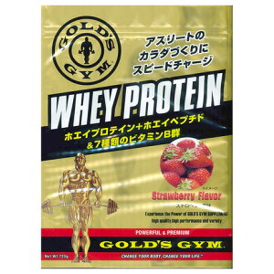 ゴールドジム（GOLD'S GYM）（メンズ、レディース）ホエイプロテイン ホエイペプチド 7種類のビタミンB群 ストロベリー風味 F5672 720g 計量スプーン付