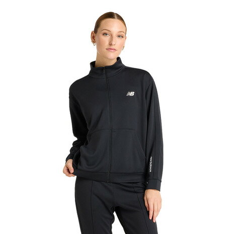 【ポイント10倍！要エントリー★ブラックフライデー限定】ニューバランス（new balance）（レディース）ニットトラックジャケット AWJ51505BK
