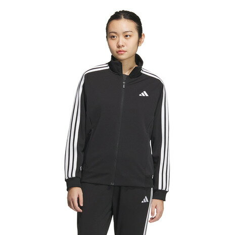 アディダス（adidas）（レディース）スリーストライプス ルーズフィット ダブルニット トラックトップ JVP35-JW9786