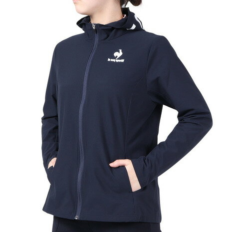 ルコックスポルティフ アウトドアジャケット レディース ルコックスポルティフ（lecoqsportif）（レディース）ジャージ レディース ソロテックス ストレッチクロスジャケット QMWTJF20 NVY