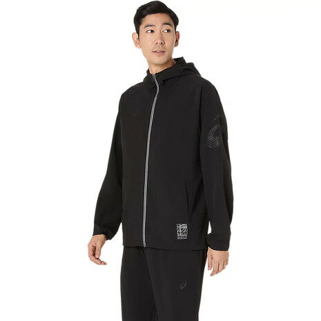 アシックス（ASICS）（メンズ）はっ水ストレッチウーブンフーディー ブレーカーシャツ 2031F167.001