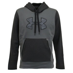 アンダーアーマー（UNDER ARMOUR） パーカー アーマーフリース Textured ビッグロゴフーディ 1360717 PCG/BLK AT オンライン価格 （メンズ）