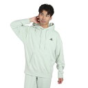 アディダス（adidas）（メンズ）エッセンシャルズ プラス ルーズフィット スモールロゴ フレンチテリー プルオーバーパーカー KWE97-JF3971