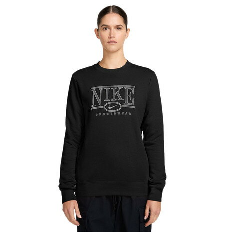 ナイキ(NIKE)(レディース)スポーツウェア クラブ フリース ロゴ クルーネック スウェット HJ0981-010 ナイキ(NIKE)(レディース)スポーツウェア クラブ フリース ロゴ クルーネック スウェット HJ0981-010