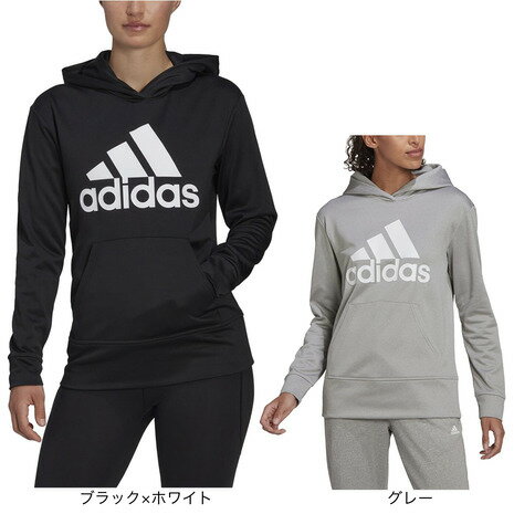 アディダス（ADIDAS）（レディース）AEROREADY ビッグロゴ パーカー QH197