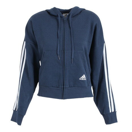 アディダス（adidas） エッセンシャルズ カット 3ストライプス フルジップパーカー 28743-GL1463 （レディース）