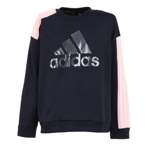 アディダス（adidas）（キッズ）ジュニア 裏起毛 スウェット トレーナー ウォームクルースウェット VD631-HM9580