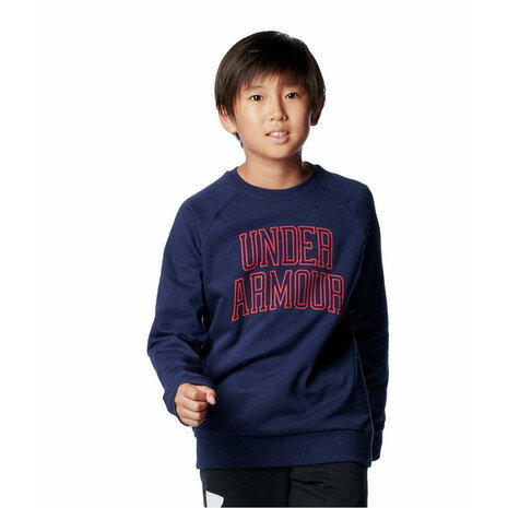 アンダーアーマー（UNDER ARMOUR）（キッズ）ライバルフリース カレッジ クルーネック スウェットシャツ 6000886 410