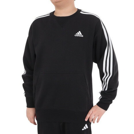 アディダス（adidas）（キッズ）キッズ エッセンシャルズ プラス ルーズフィット スリーストライプス フレンチテリー スウェットシャツ KWF33-JE1713