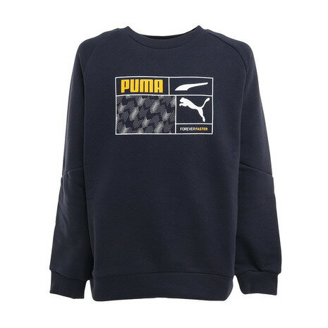 楽天SuperSportsXEBIO楽天市場支店プーマ（PUMA）（キッズ）ACTIVE SPORTS クルースウェット TR 674119 43 NVY