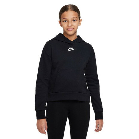 【最大7万ポイントバック！要エントリー＆抽選★1/1-3限定】ナイキ（NIKE）（キッズ）ジュニア YTH ガールズ NSW クラブ HBR フリース 長袖 フーディ DQ9123-010のサムネイル