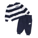 【最大7万ポイントバック!要エントリー&抽選★5/1限定】ナイキ(NIKE)(キッズ)ベビー SNL ストライプ クルーネック スウェット 上下セット 66M2...