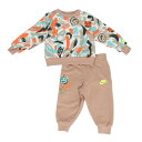 【最大7万ポイントバック!要エントリー&抽選★5/1限定】ナイキ(NIKE)(キッズ)トドラー AOP クルー スウェットスーツ 上下セット 76M284-X0...