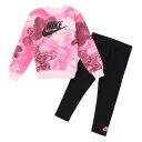 【最大7万ポイントバック!要エントリー&抽選★5/1限定】ナイキ(NIKE)(キッズ)トレーナー 上下セット キッズ CREW LEGGING SET 26L0...