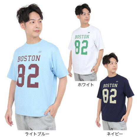 ニューバランス（new balance）（メンズ）半袖Tシャツ メンズ 900 ボストン82 ロゴプリントTシャツ AMT35148