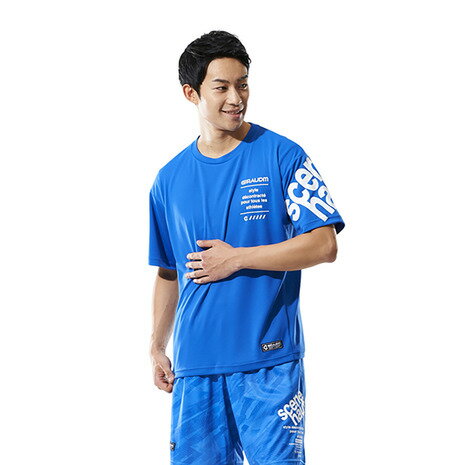 ジローム(GIRAUDM)(メンズ)半袖Tシャツ ドライプラス クール SB メッシュ CT5S0001-TR863-GRSD SAX