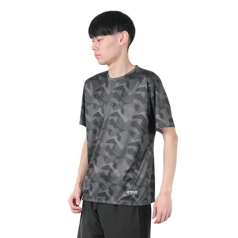 ジローム(GIRAUDM)(メンズ)ドライプラス15 202 グラフィック メッシュ Tシャツ CT5S0041-TR863-GRES GRY