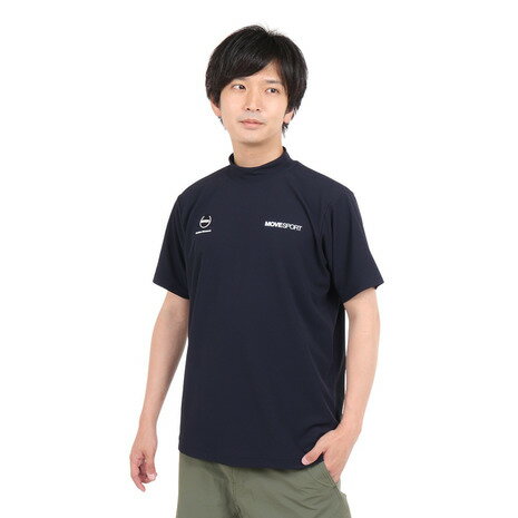 デサント（DESCENTE）（メンズ）半袖Tシャツ メンズ 鹿の子モックネック UVカット DX-C2500XB NV