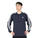 アディダス(adidas)(メンズ)エッセンシャルズ プラス ルーズフィット スリーストライプスTシャツ 長袖 KWE93-JF3908 ロンT