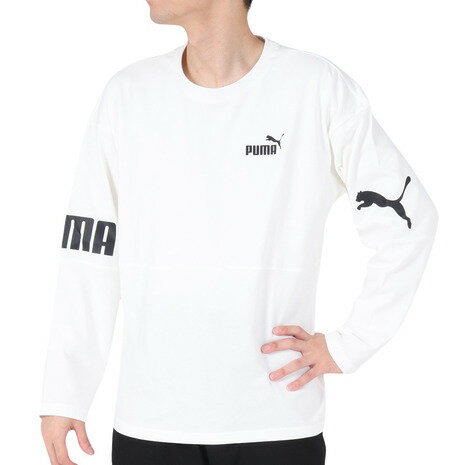 プーマ（PUMA）（メンズ）Tシャツ 長袖 メンズ POWER 674925 02 WHT ロンTのサムネイル