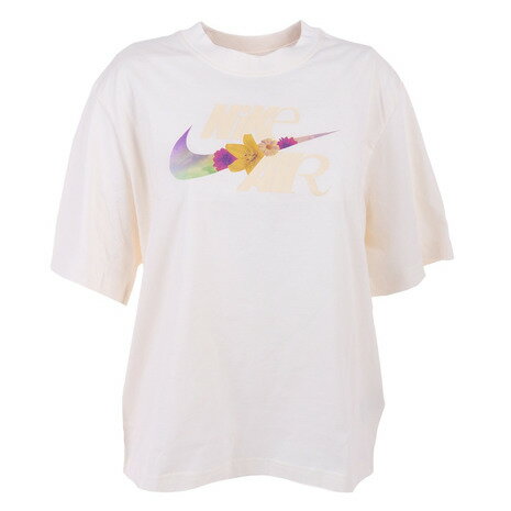 ナイキ Tシャツ レディース ナイキ（NIKE）（レディース）半袖Tシャツ レディース 白 コットン NSW OC 3 BO FB8192-133