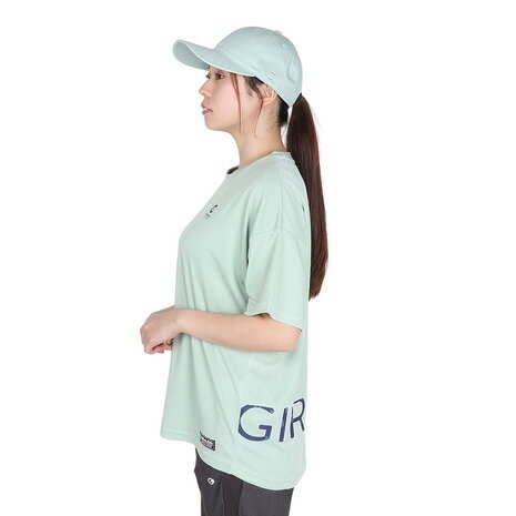 ジローム（GIRAUDM）（レディース）ドライプラス プリント メッシュ 半袖Tシャツ CT5S0033-TR864-GRCD GRN