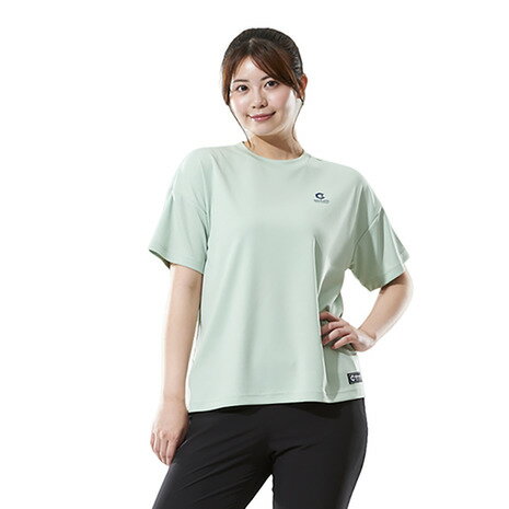 ジローム(GIRAUDM)(レディース)ドライプラス プリント メッシュ 半袖Tシャツ CT5S0033-TR864-GRCD GRN ジローム(GIRAUDM)(レディース)ドライプラス プリント メッシュ 半袖Tシャツ CT5S0033-TR864-GRCD GRN