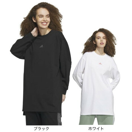 アディダス（adidas）（レディース）長袖Tシャツ レディース ワーディング ルーズフィット チュニック IEH94