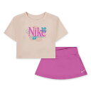 ナイキ(NIKE)(キッズ)ガールズ WILD SCOOTER 半袖Tシャツ スカート 上下セット 26M926-AFN
