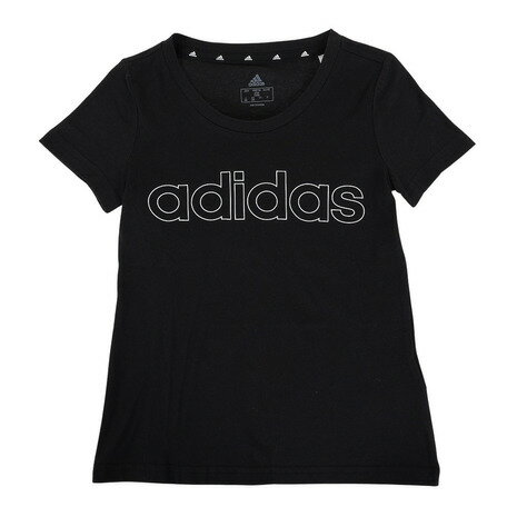 楽天SuperSportsXEBIO楽天市場支店アディダス（adidas）（キッズ）Tシャツ tシャツ 半袖 ガールズ エッセンシャルズ 半袖Tシャツ 29243-GN4042 綿100％ コットン ブラック 黒