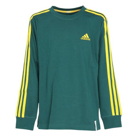 【20%OFFクーポン対象！3/11まで】アディダス（adidas）（キッズ）ジュニア エッセンシャルズ プラス レギュラーフィット スリーストライプス 長袖Tシャツ KWF31-JH3584のサムネイル