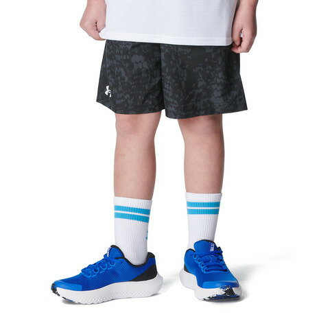 【最大7万ポイントバック!要エントリー&抽選★7/1限定】アンダーアーマー(UNDER ARMOUR)(キッズ)ジュニア テック ウーブン プリント ショーツ 1377263 004
