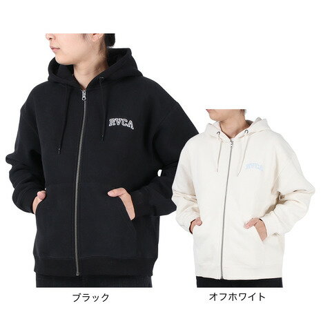 ルーカ（RVCA）（レディース）ARCHED RVCA ZIP HOODIE パーカー BD044158