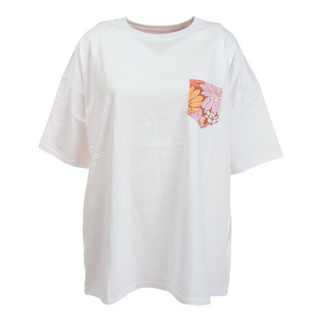 ビラボン（BILLABONG） PATTERN POCKET & BACK LOGO TEE ルーズTシャツ BC013226 WHT （レディース）