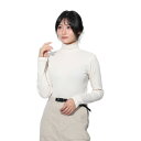 【最大7万ポイントバック!要エントリー&抽選★8/1限定】エルケクス(ELKEX)(レディース)長袖 タートルネックTシャツ EKL4FA0020 OWHT