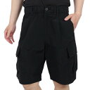 ワイルドシングス(WILD THINGS)(メンズ)ショートパンツ グレイン リップ カーゴショーツ WT23020SK-BLACK ブラック