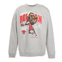 ミッチェルアンドネス（Mitchell Ness）（メンズ）NBA CREW スウェット BULLS1996 デニス ロッドマン BMFCBC20079-CBUGYHTDRD