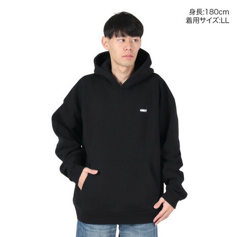 オベイ(OBEY)(メンズ)BOLD STAR EXTRA HEAVY フーディ 112470224BLK