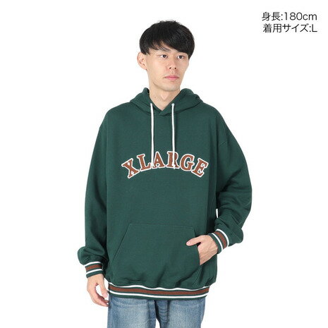 エクストララージ（XLARGE）（メンズ）STRIPED RIB スウェットフーディー 101234012006